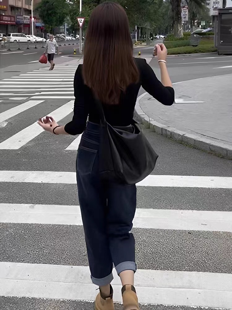 可斜挎托特大包女士2023新款大容量高级感早八上课软皮单肩通勤包 