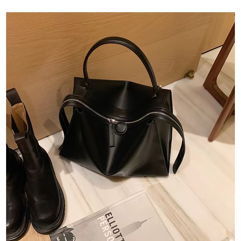 2023新款欧美质感真皮通勤包托特包女大容量单肩斜挎包手提大包女