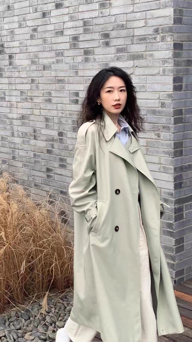 风衣外套女2023新款春秋中长款小个子英伦风气质今年流行爆款大衣 